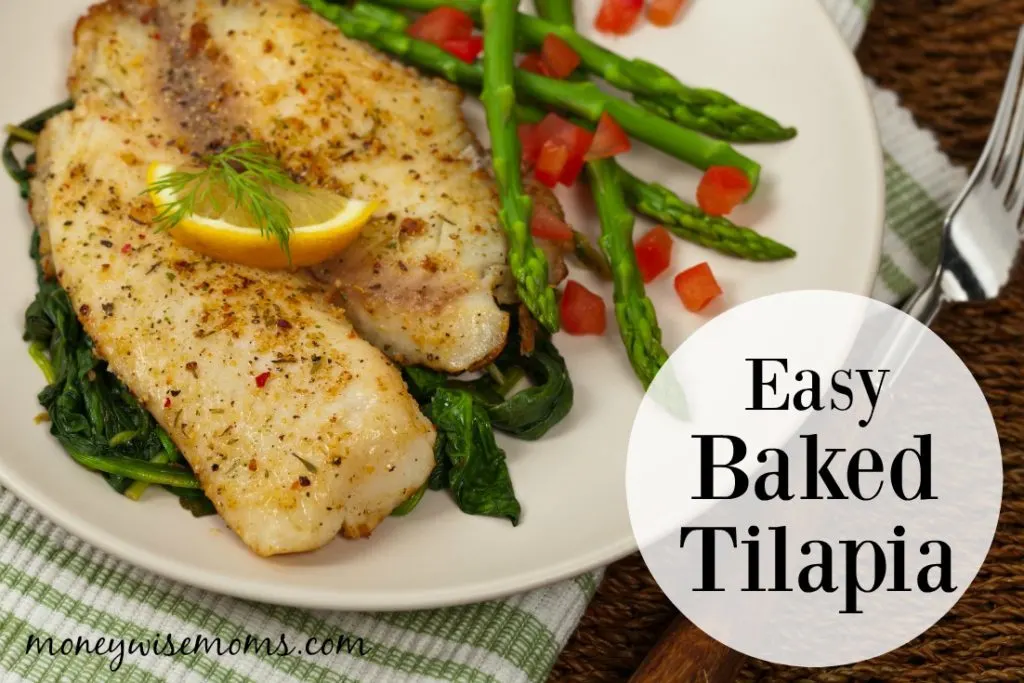 Easy Baked Tilapia - family friendly dinner for busy weeknights