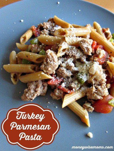 turkey parmesan pasta one-pot meal