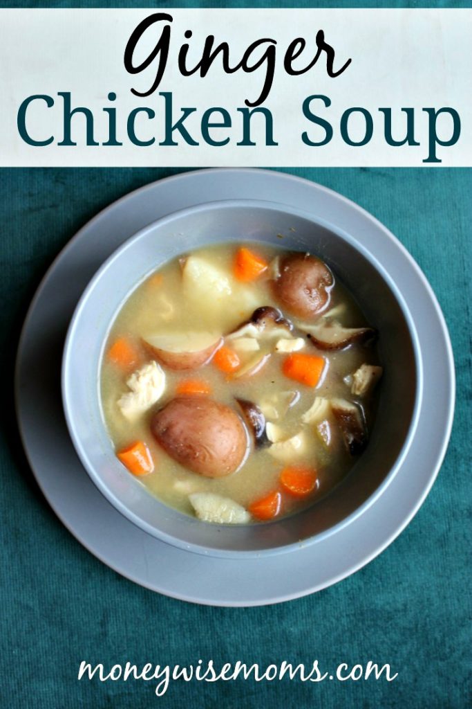 Ginger Chicken Soup - different with lime and shiitake mushrooms - so soothing!