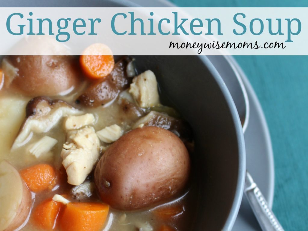 Ginger Chicken Soup - different with lime and shiitake mushrooms - so soothing!