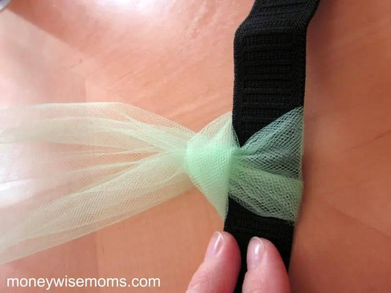 3rd step - How to Make a No-Sew Tulle Skirt