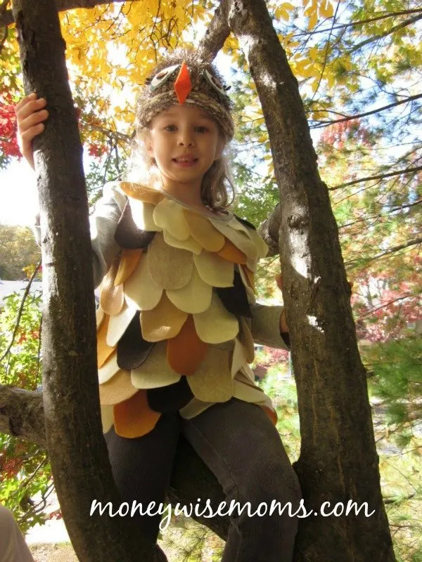 Adorable DIY Owl Costume - frugal no sew Halloween costume