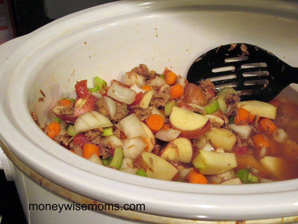 Leftovers Soup made in the crockpot