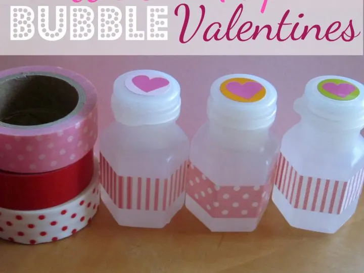 washi tape bubble valentines