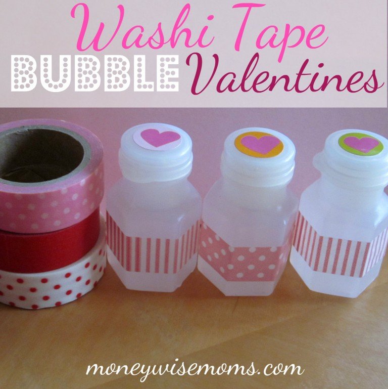 washi tape bubble valentines