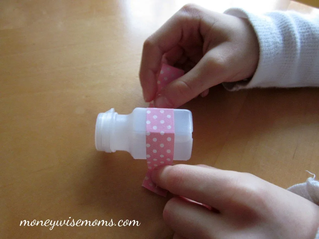 how to make washi tape valentine bubbles