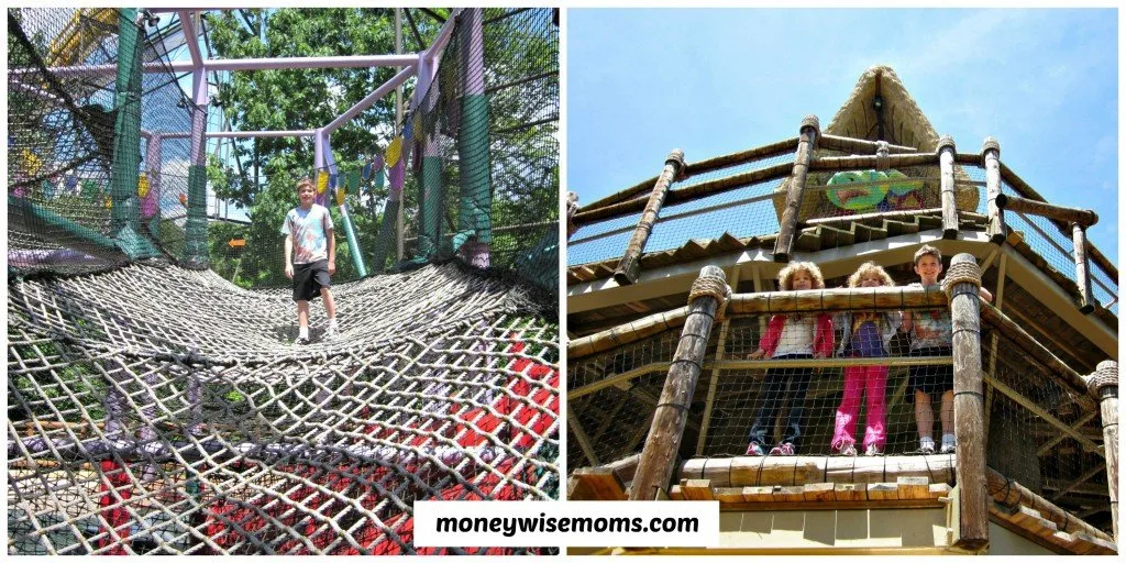 Treehouse Climbing at Busch Gardens Williamsburg #familytravel #buschgardens | MoneywiseMoms