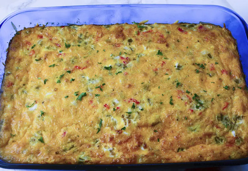 Full pan finished mexican breakfast casserole 
