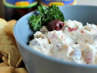 Creamy Olive & Roasted Red Pepper Party Dip