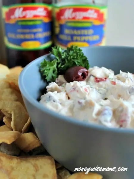 Creamy Olive & Roasted Red Pepper Party Dip