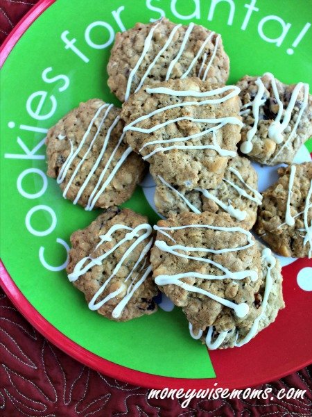 Cookies for Santa | Cranberry White Chocolate Chip Oatmeal Cookies