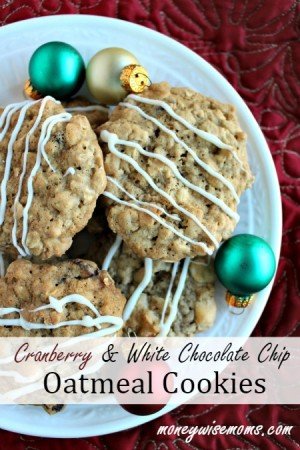 Cranberry White Chocolate Chip Oatmeal Cookies