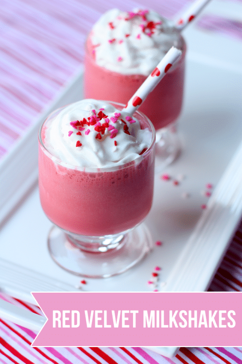 Red Velvet Milkshakes from Pizzazzerie | Valentine Sweets