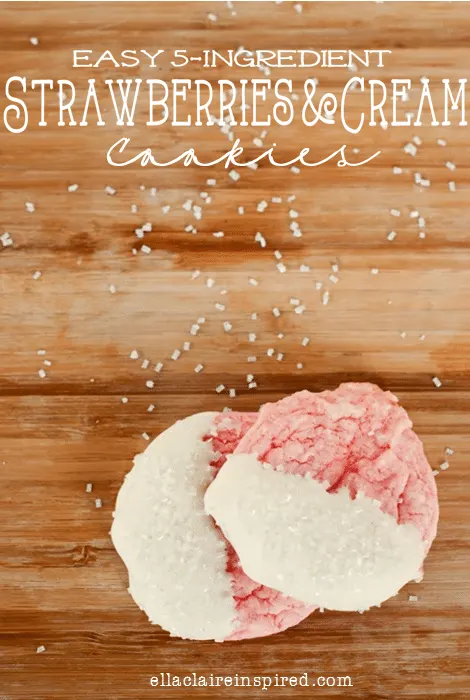 Strawberries and Cream Cookies | Valentine Sweets