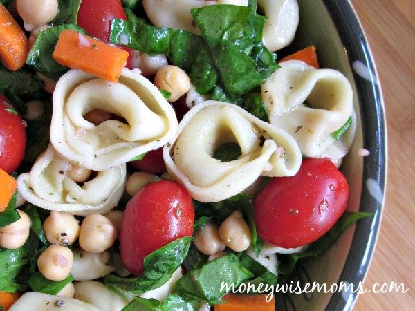 Tortellini Chickpea Pasta Salad | Swim Meet Dinners {Packable Meals}