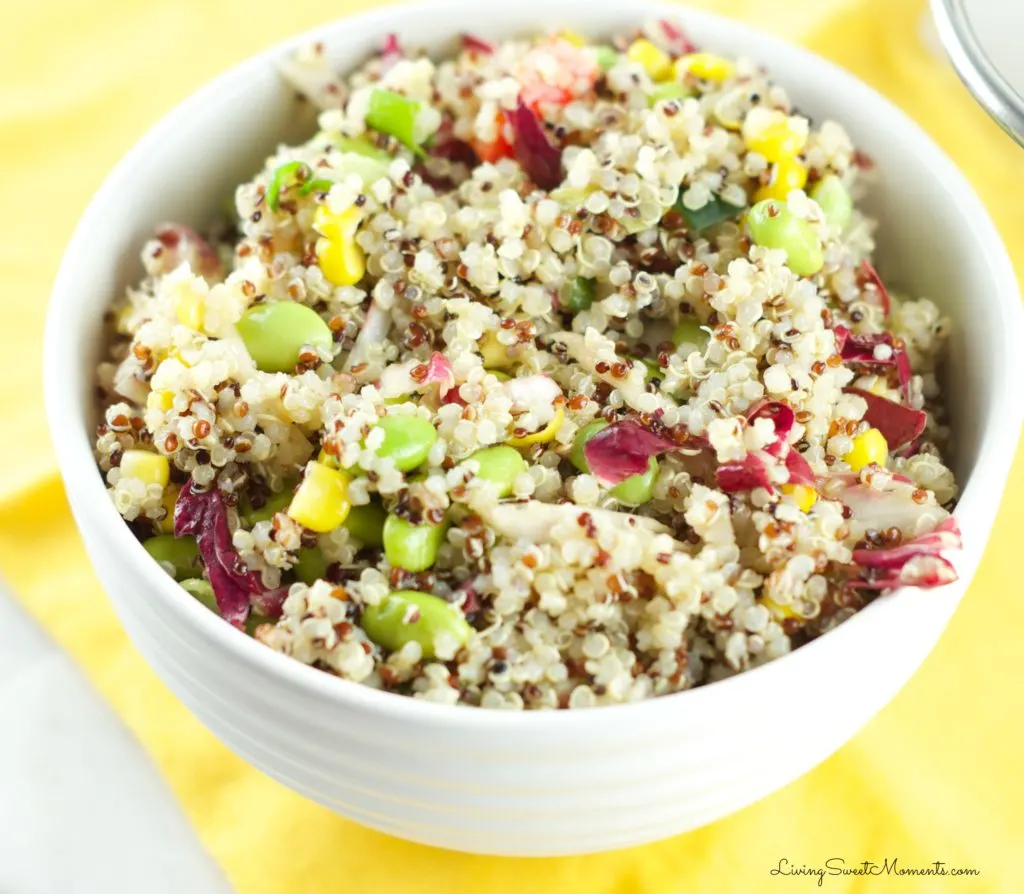 Quinoa Edamame Salad from Living Sweet Moments | Swim Meet Dinners {Packable Meals}