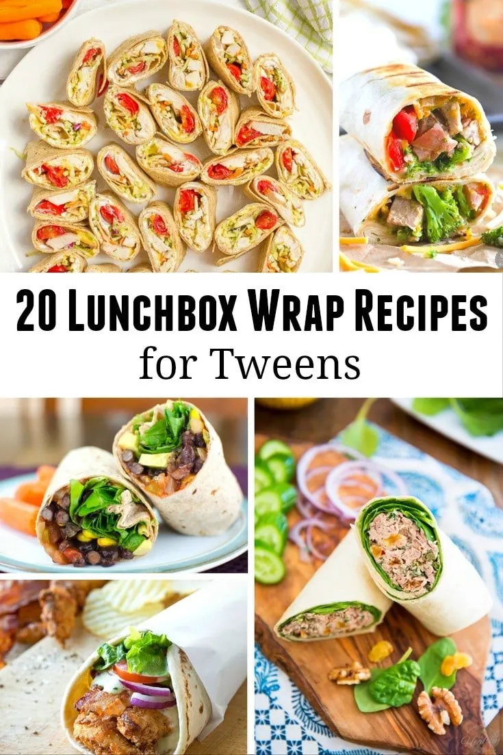 Lunchbox Wrap Recipes for Tweens - easy ways for kids to make their own school lunch