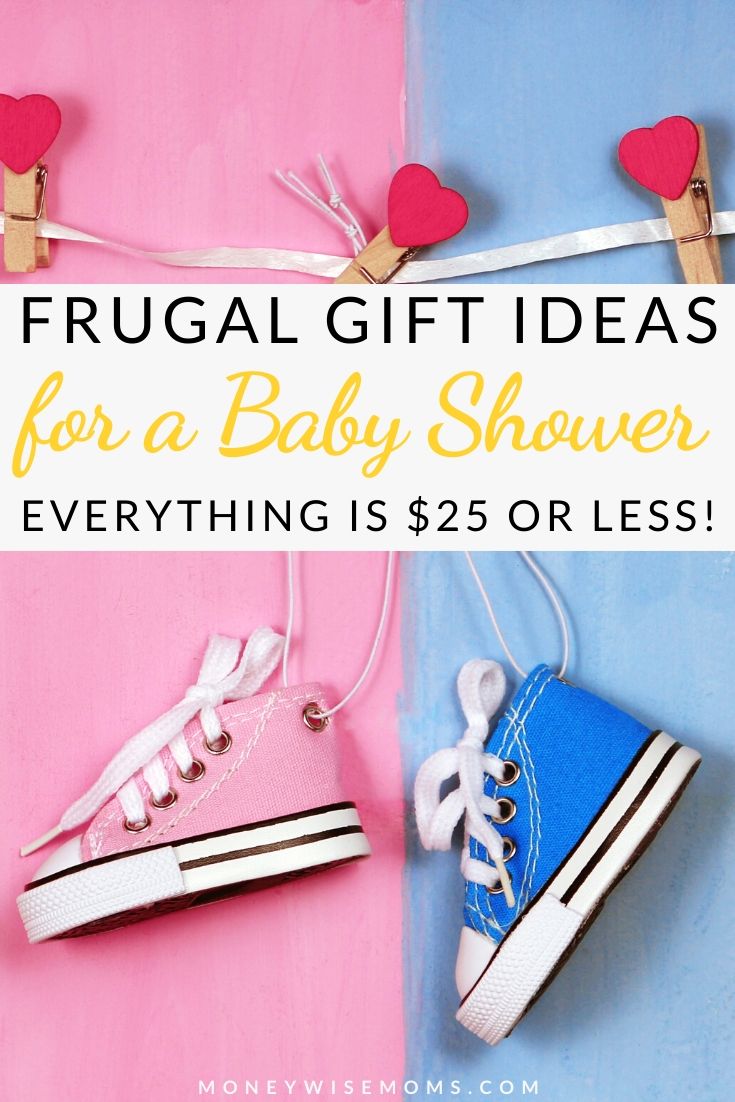 When it's time to celebrate a new baby, these frugal baby shower gift ideas will help. Here are some unisex baby shower gift ideas and I'll show you that you don't have to spend a lot of money on a gift for baby showers! All of these baby shower gifts cost $25 or less which makes them very moneywise gifts!