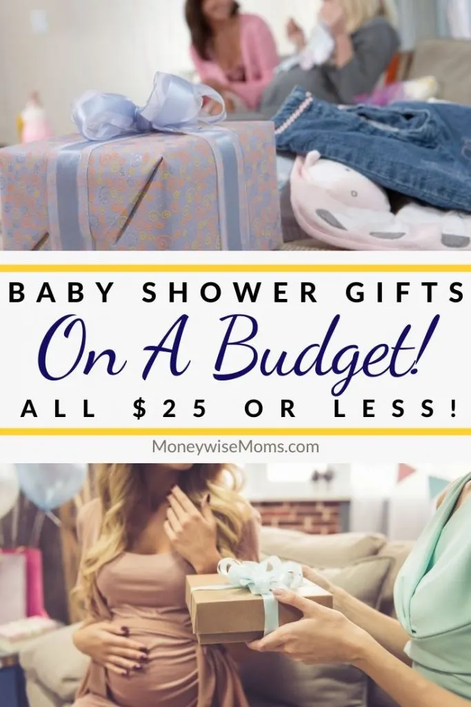 When it's time to celebrate a new baby, these frugal baby shower gift ideas will help. Here are some unisex baby shower gift ideas and I'll show you that you don't have to spend a lot of money on a gift for baby showers! All of these baby shower gifts cost $25 or less which makes them very moneywise gifts!