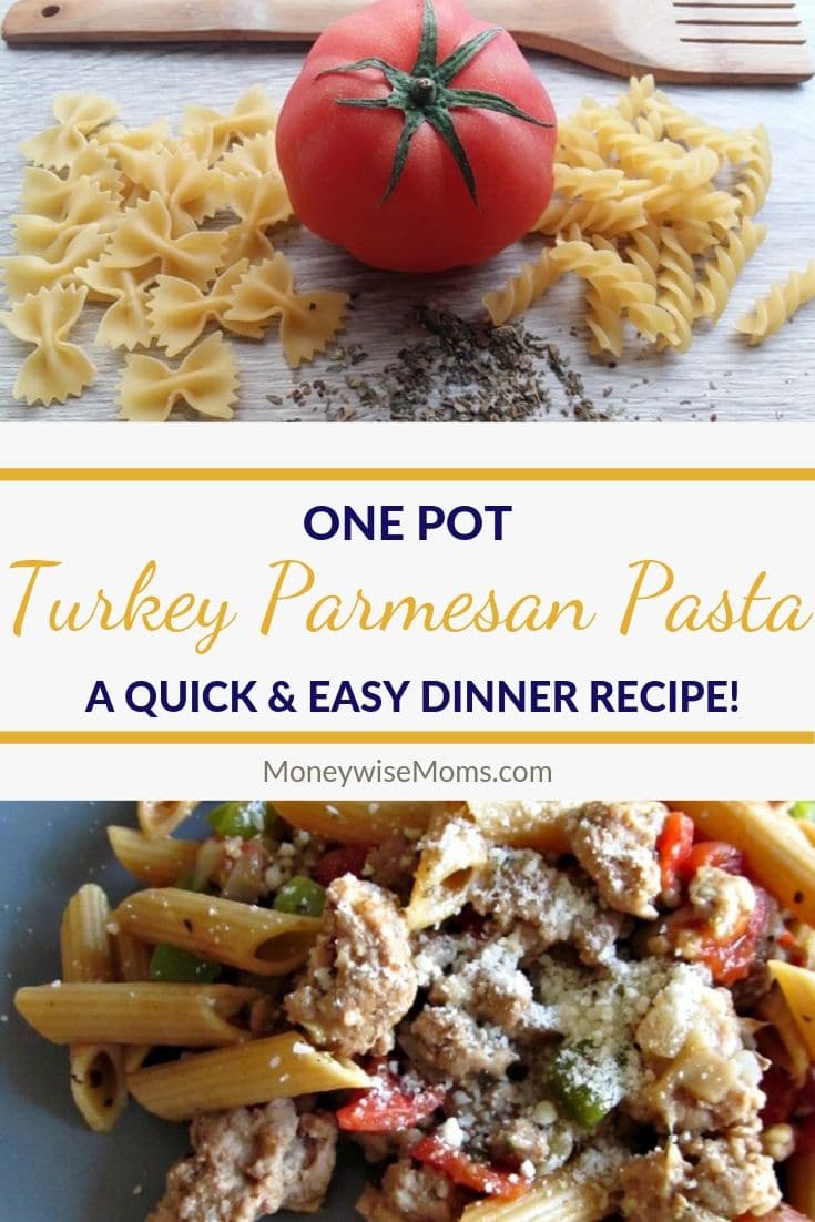 Easy recipes like this one-pot Turkey Parmesan Pasta make getting dinner on the table possible--even on busy weeknights! Add it to your meal plan rotation for a quick and easy dinner recipe. 