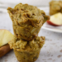 Finished apple muffins ready to be enjoyed.