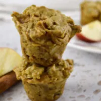 Finished apple muffins ready to be enjoyed.