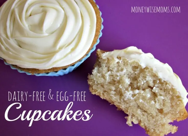 These allergy cupcakes are dairy and egg free