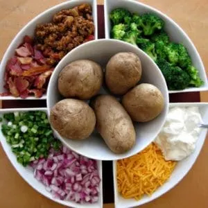 Baked Potato Bar with toppings