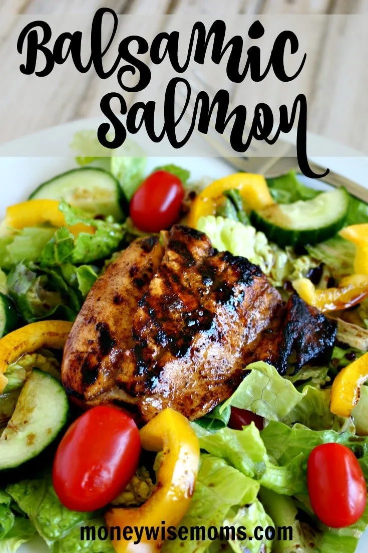 Balsamic Salmon recipe that comes together in minutes! Easy, family-friendly dinner.