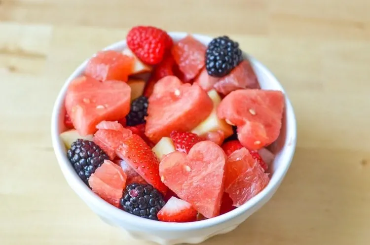 Easy Fruit Salad Recipe from Courtneys Sweets - Healthy Valentine Foods