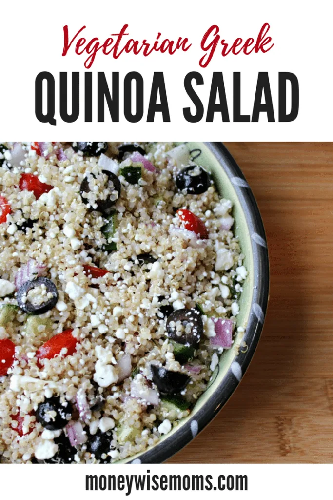 Vegetarian Greek Quinoa Salad - easy family dinner ready in less than 30 minutes