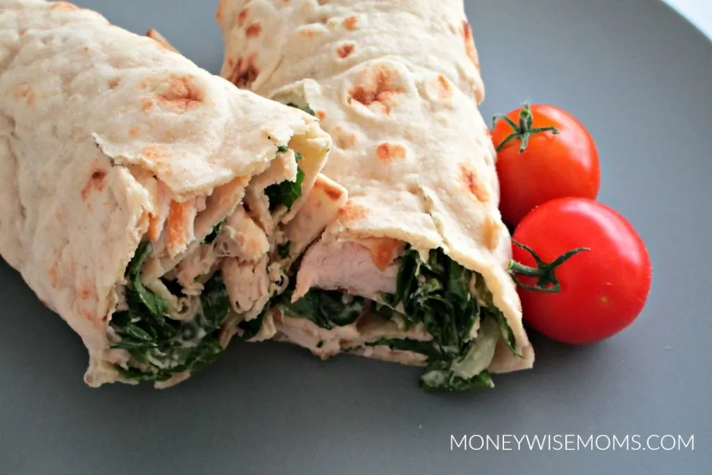 Make a delicious Chicken Caesar Lunchbox Wrap 