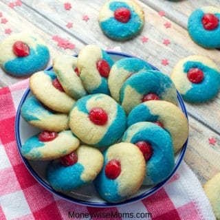 picture showing patriotic cookies in a bowl all ready to eat