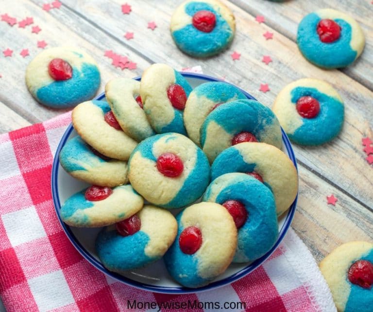 picture showing patriotic cookies in a bowl all ready to eat