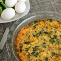 Making a crustless quiche is quick and easy. This spinach and ham quiche can be made without without the mushrooms. Try the spinach mushroom quiche for breakfast, brunch, or even breakfast for dinner.&nbsp;