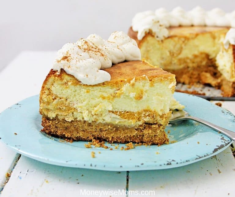 This Pumpkin Cheesecake is so delicious, everyone will definitely be a fan. It's rich and creamy, and the Pumpkin pie filling that's swirled into it just sets it apart. It has an easy graham cracker crust, goes together quickly, bakes beautifully, and you'll be the dessert expert when you serve this to guests, family, or for a little piece of late night wonderful.