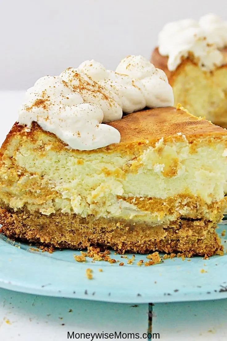 This Pumpkin Cheesecake is so delicious, everyone will definitely be a fan. It's rich and creamy, and the Pumpkin pie filling that's swirled into it just sets it apart. It has an easy graham cracker crust, goes together quickly, bakes beautifully, and you'll be the dessert expert when you serve this to guests, family, or for a little piece of late night wonderful.