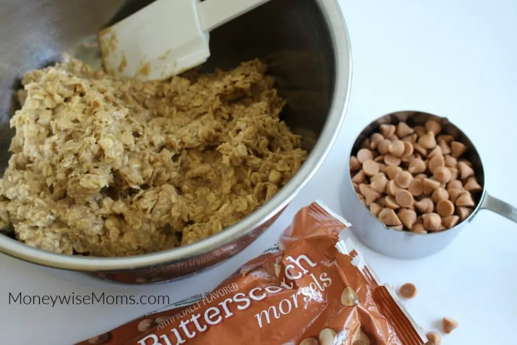 Adding butterscotch chips to oatmeal cookie dough