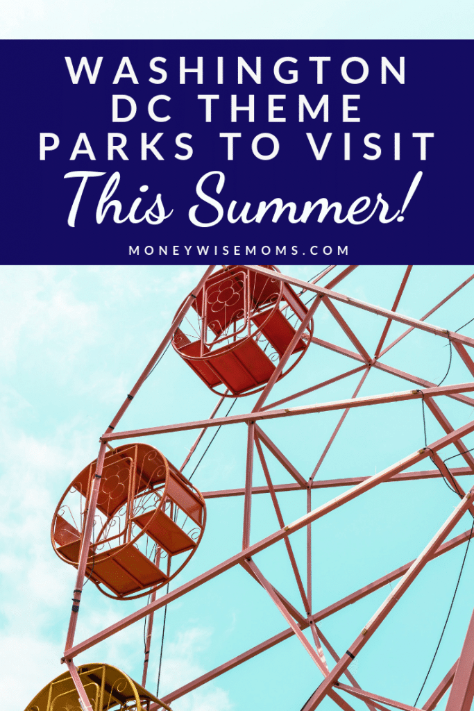 Red ferris wheel ride against sky - amusement parks in Washington DC
