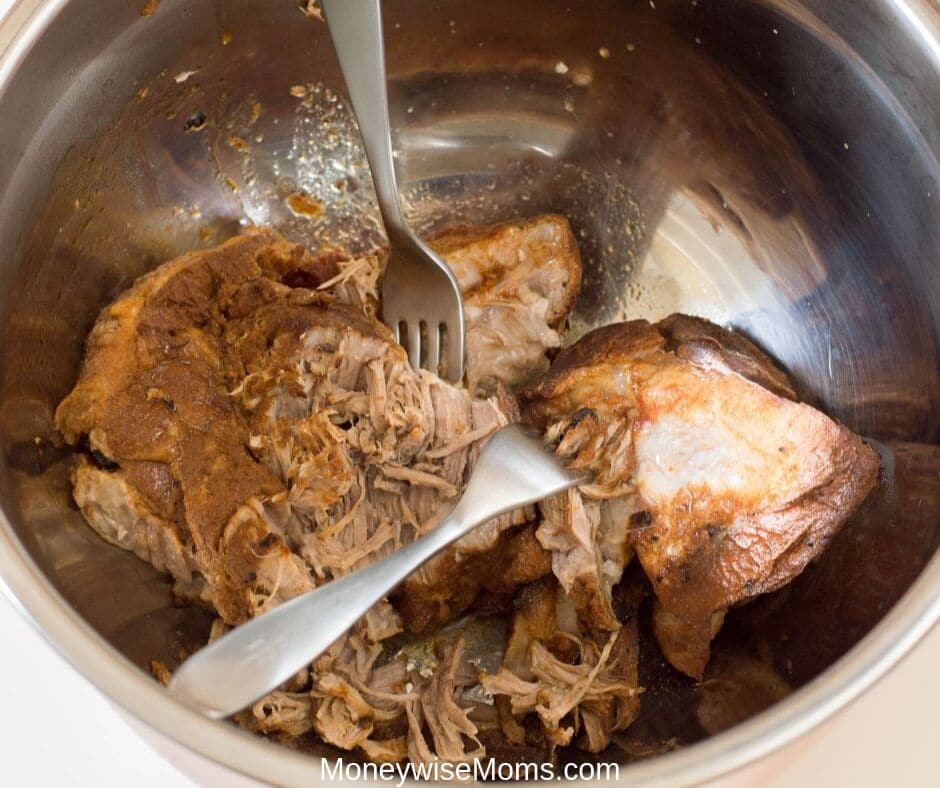 The Instant Pot is great for making pulled pork. It locks in the flavors and juices and keeps everything super tender and moist. It also takes the time and guess work out of cooking pulled pork perfectly. My Instant Pot pulled pork recipe is also great for meal prep! 