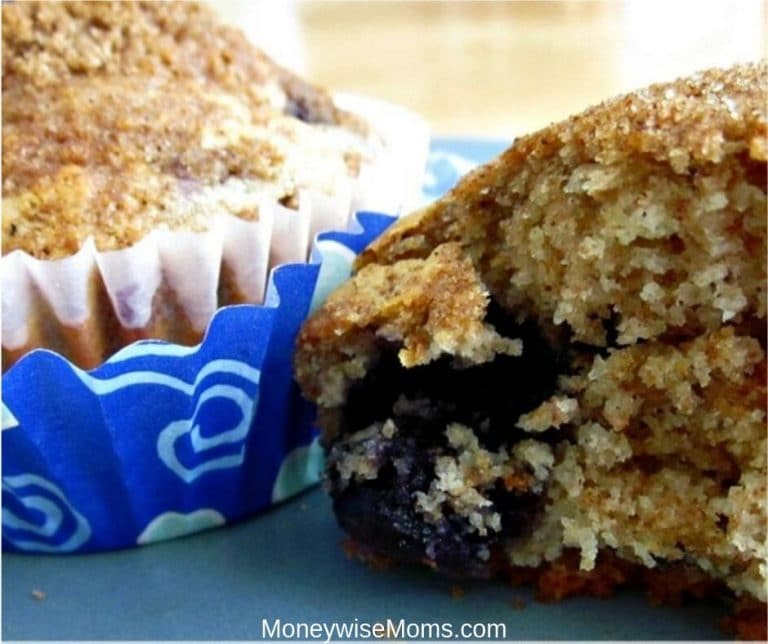 These Whole Wheat Blueberry Muffins make a great afterschool snack or lunchbox treat!