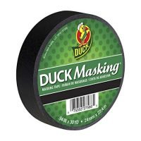 Duck Color Masking Tape, 0.94-Inch by 30-Yard (Single Roll), Black