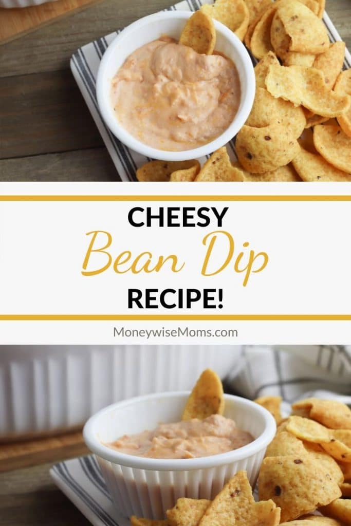 Pin for easy bean dip recipe