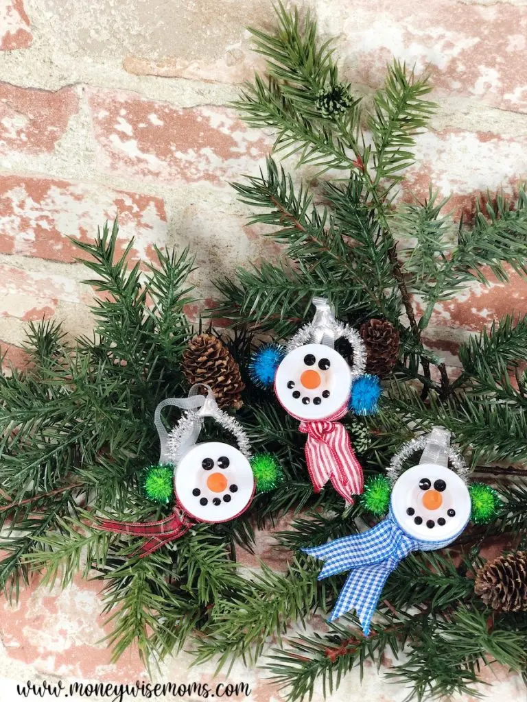 Three finished snowmen ready to be gifted or used for decor! 
