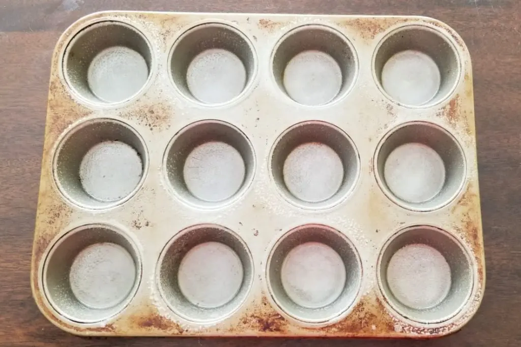 Empty 12-cup muffin tin