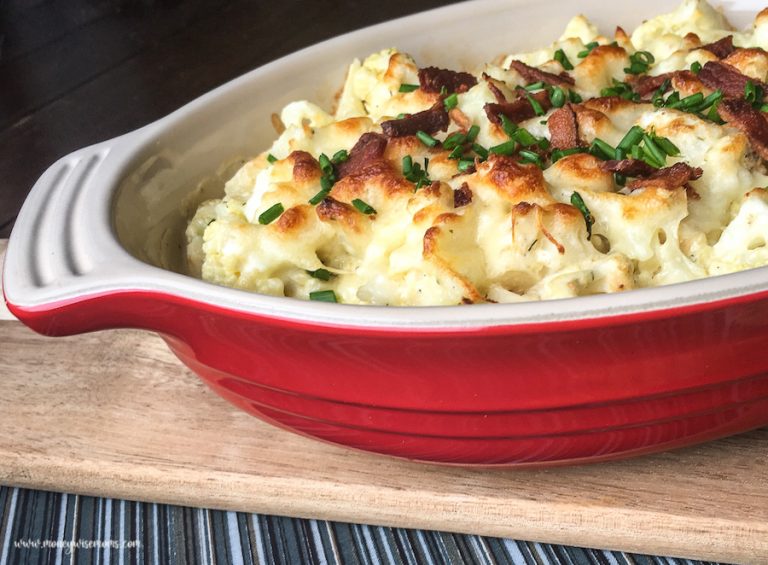 Featured image showing the finished cauliflower au gratin ready to serve.