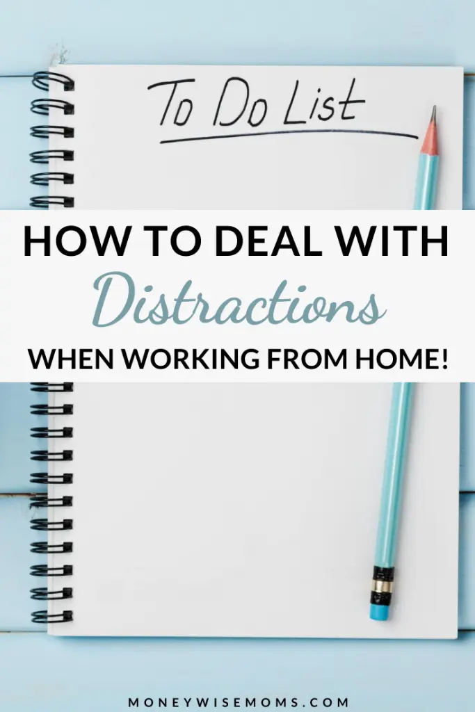 pen on notebook - work at home tips to deal with distractions