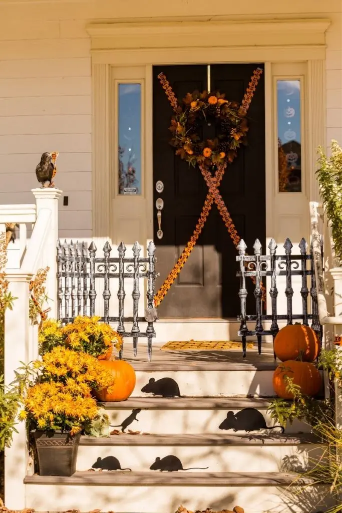 Halloween themed porch