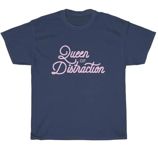 navy blue Queen of Distraction tshirt from Etsy 