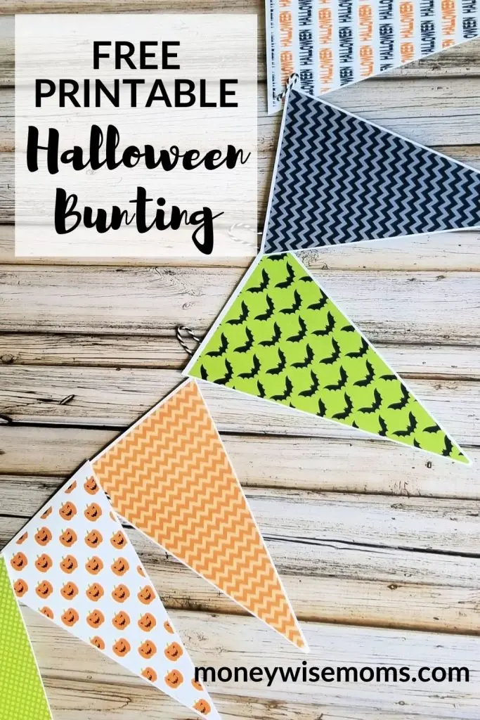 Free printable Halloween Bunting flags banner craft